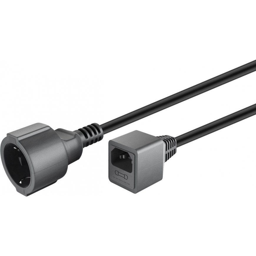 Goobay 55528 кабель питания Черный 1,5 m CEE7/7 Разъем C14