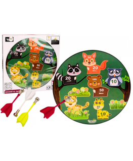 Lean Toys Magnetic Animals Žalias Arcade Darts Game