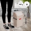 Click-it waste bucket 15L 28x23.5x43,8cm beige Click-it waste bucket 15L 28x23.5x43,8cm beige