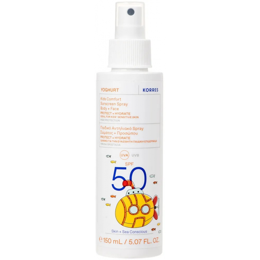 Korres Yoghurt Kids Comfort Sunscreen Purškiklis emulsija ochronna w sprayu vaikams SPF50 150ml – 2