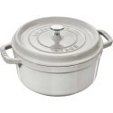 Puodas żeliwny apvalus Staub - 3.8 ltr, Balta trufla Puodas żeliwny apvalus Staub - 3.8 ltr, Balta trufla