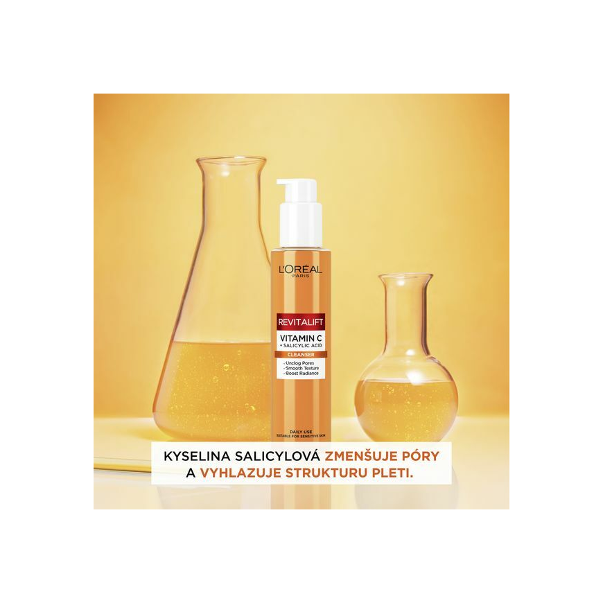 L'Oréal Paris Revitalift Clinical Vitamin C + Salicylic Acid Valiklis Valomasis Putos moterims, 150 ml – 4