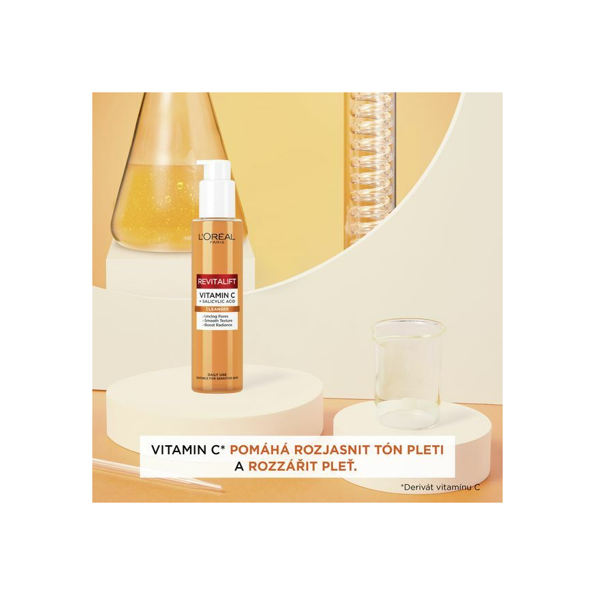 L'Oréal Paris Revitalift Clinical Vitamin C + Salicylic Acid Cleanser Cleansing Foam for women, 150 ml – 5