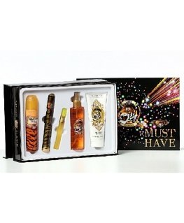 Cuba Tiger Must Have Complete Perfume Spray 100ml + Perfume Water Spray 35ml + Miniature Perfume Water Spray 15ml + Spray Mist 2