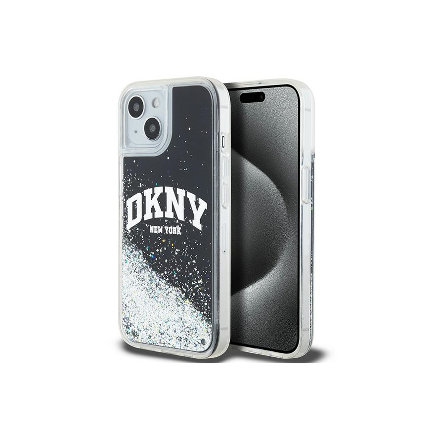 Dėklas DKNY case for IPHONE 14 DKHCP14SLBNAEK (DKNY HC Liquid Glitters W/Arch Logo) juodas – 2