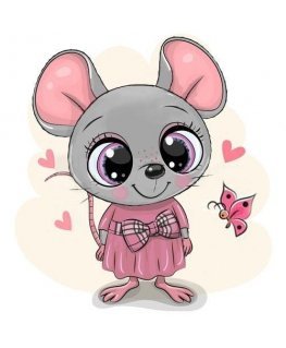 Beldizart Cute mouse 20*20 cm WD2476