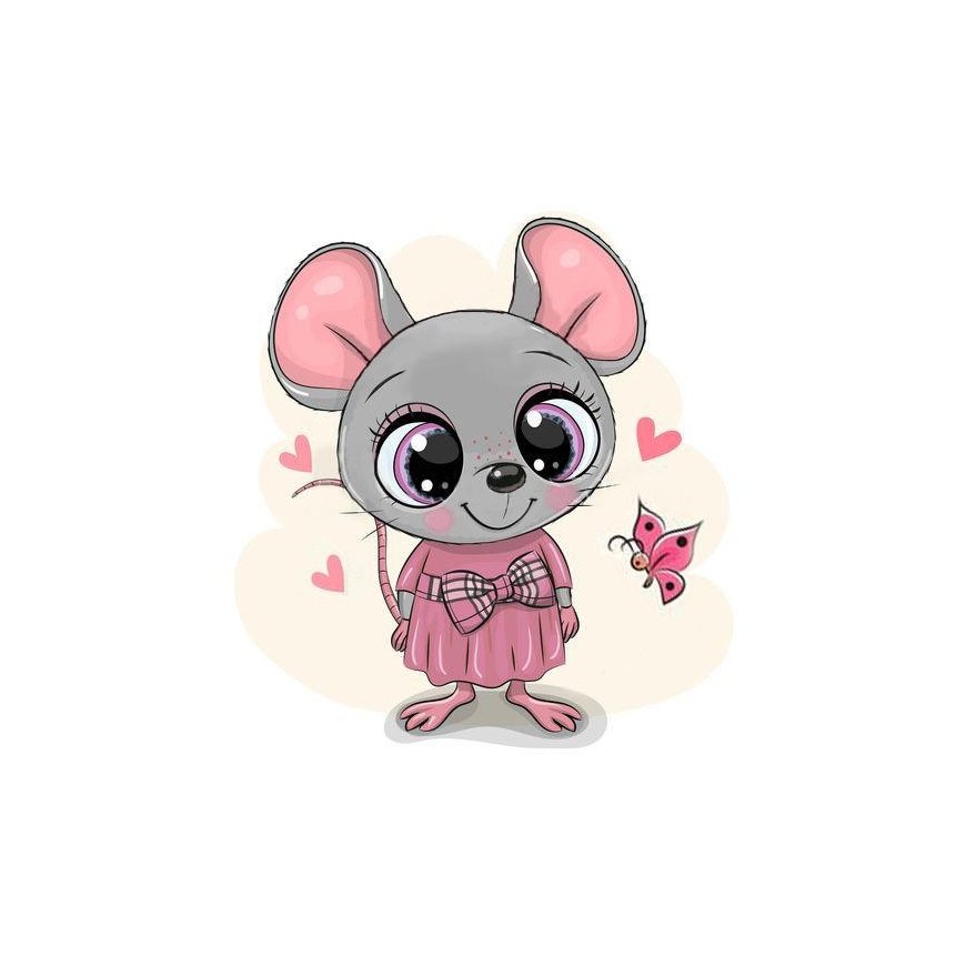 Beldizart Cute mouse 20*20 cm WD2476