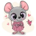 Beldizart Cute mouse 20*20 cm WD2476 Beldizart Cute mouse 20*20 cm WD2476