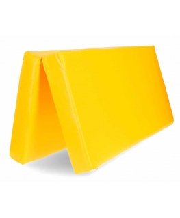 Foldable gymnastic mattress SANRO 100x100x10 cm Yellow