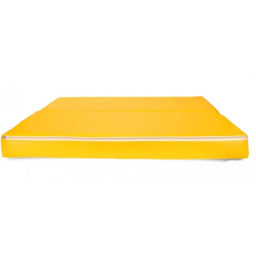 Foldable gymnastic mattress SANRO 100x100x10 cm Yellow – 2