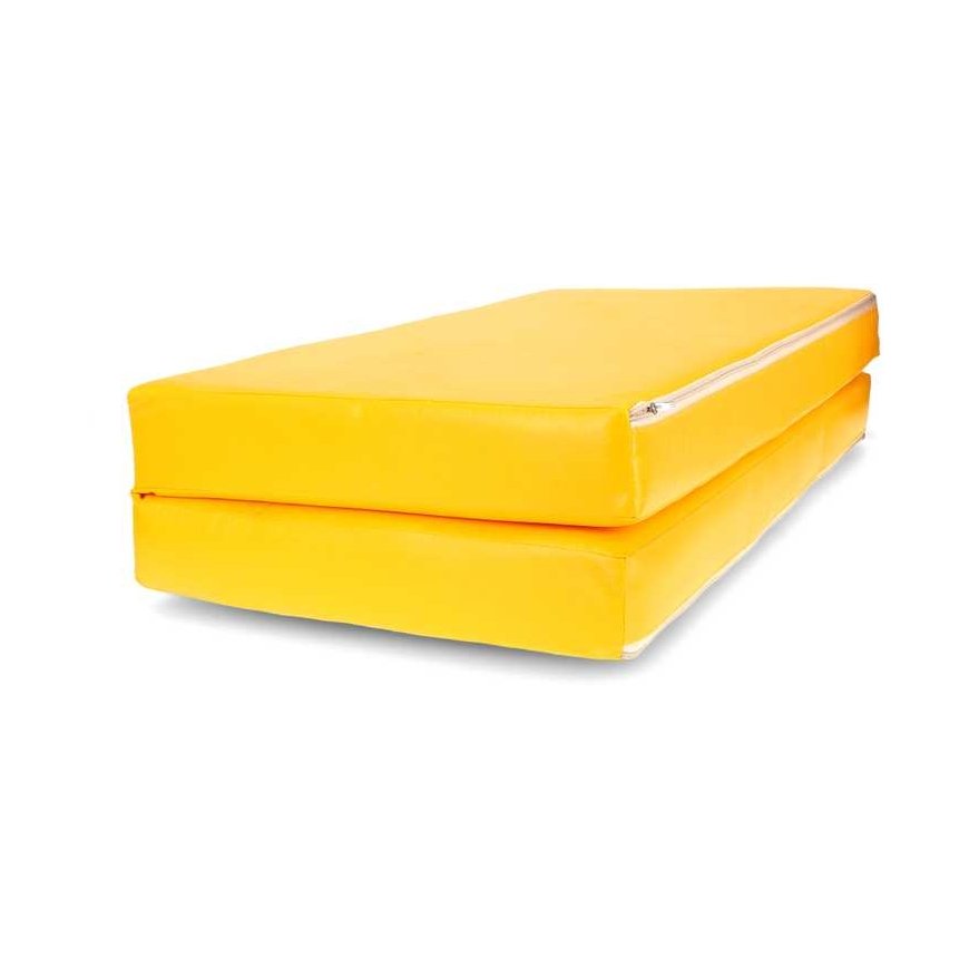Foldable gymnastic mattress SANRO 100x100x10 cm Yellow – 3