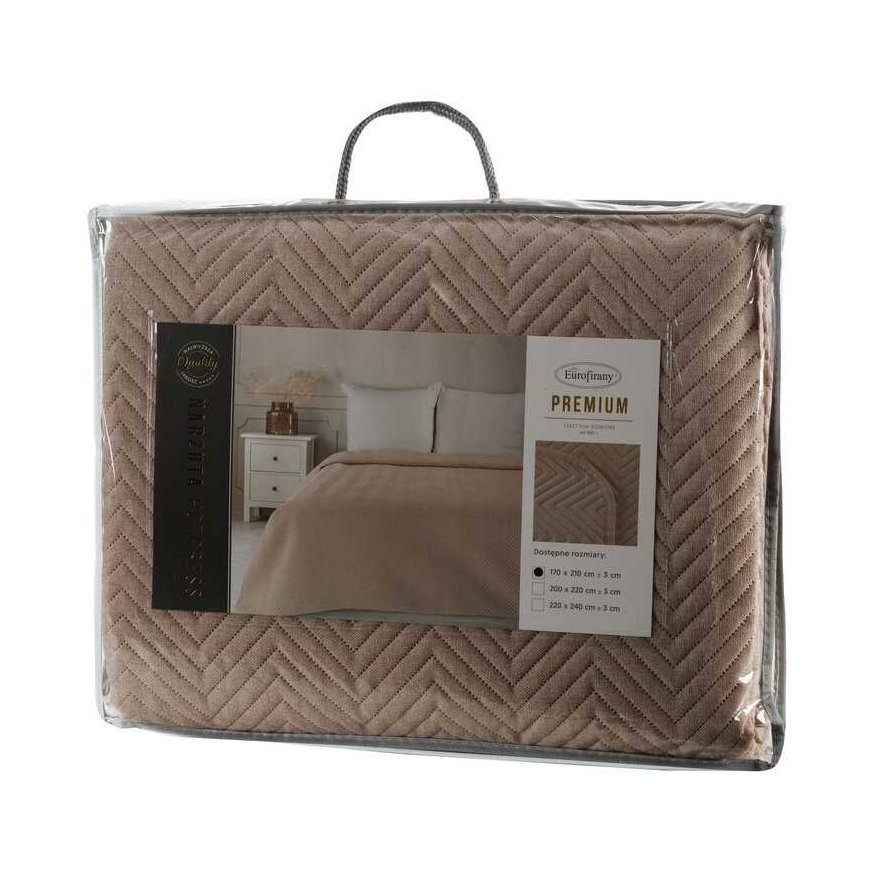 Eurofirany CHON/LEN/3/C.BEŻ 200X220 C.BEŻ Bedspread – 2