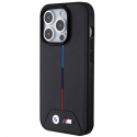 Dėklas BMW BMHMP15L22PVTK iPhone 15 Pro 6.1" juoda/juodas hardcase Quilted Tricolor MagSafe