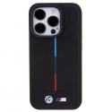 Case BMW BMHMP15L22PVTK iPhone 15 Pro 6.1" black/black hardcase Quilted Tricolor MagSafe
