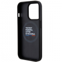 Case BMW BMHMP15L22PVTK iPhone 15 Pro 6.1" black/black hardcase Quilted Tricolor MagSafe