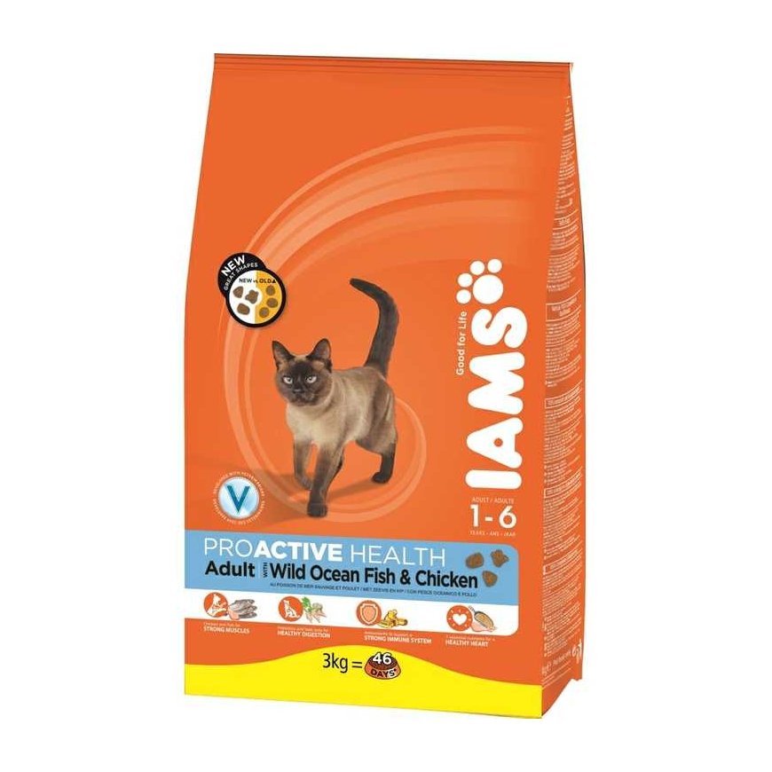 Iams CAT Vitality Adult Ocean žuvis 3kg