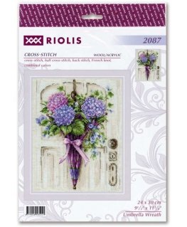 Uab Riolis Siuvinėjimo kryželiu rinkinys Skėčio vainikas 24x30 SR2087