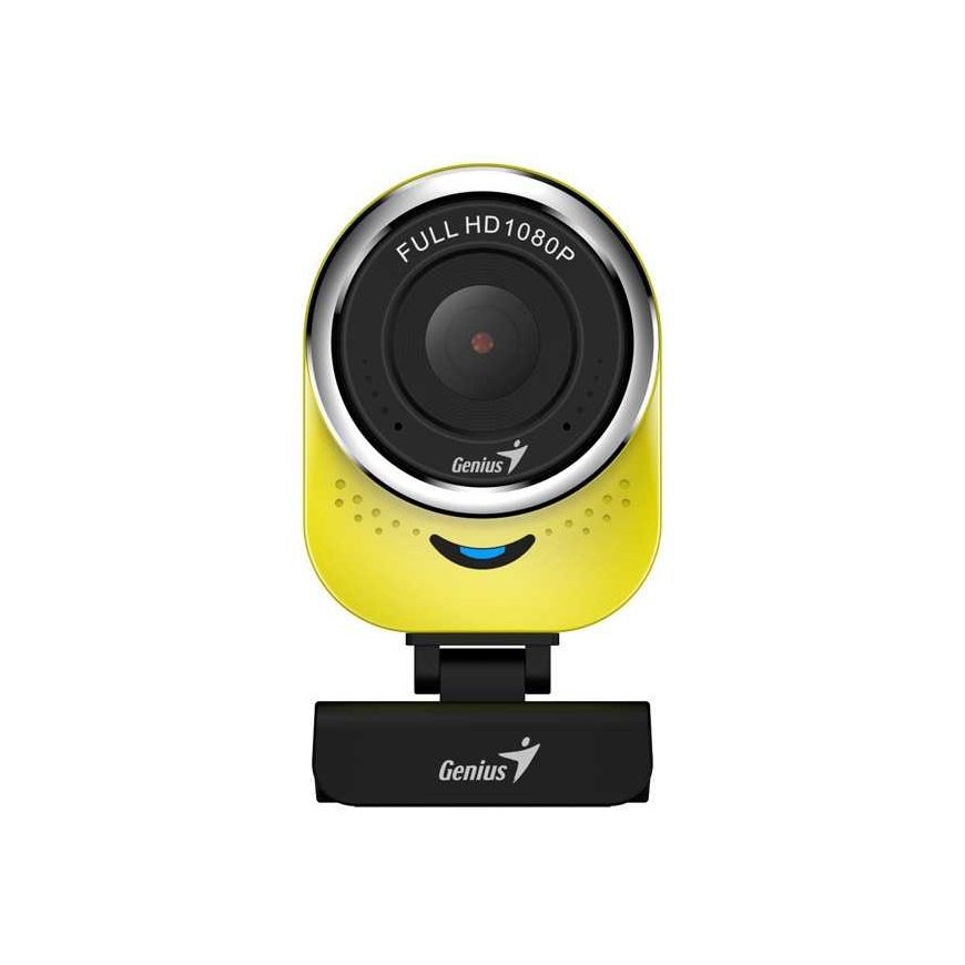Genius kamera web Full HD QCam 6000, 1920x1080, USB 2.0, geltona, Windows 7 a vyšší, FULL HD, 30 FPS