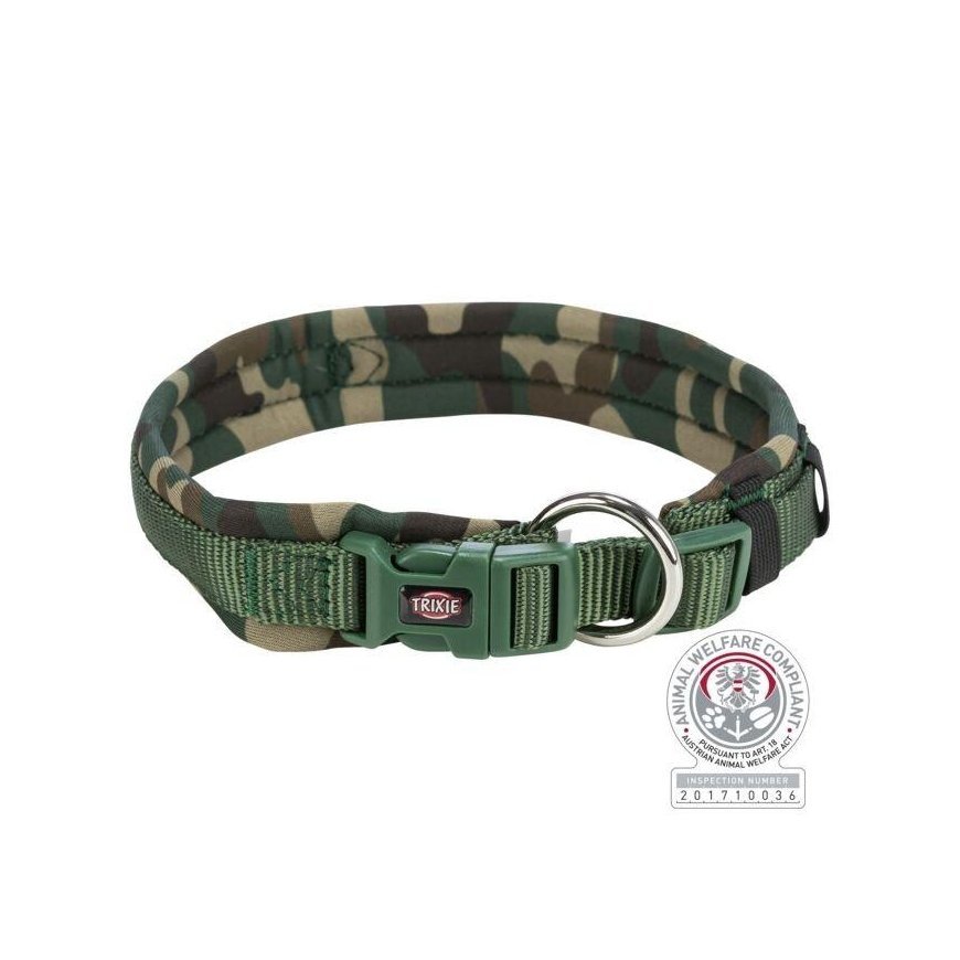 TRIXIE Premium collar, wide with neoprene L-XL 56-62cm/25mm, camouflage/forest – 2