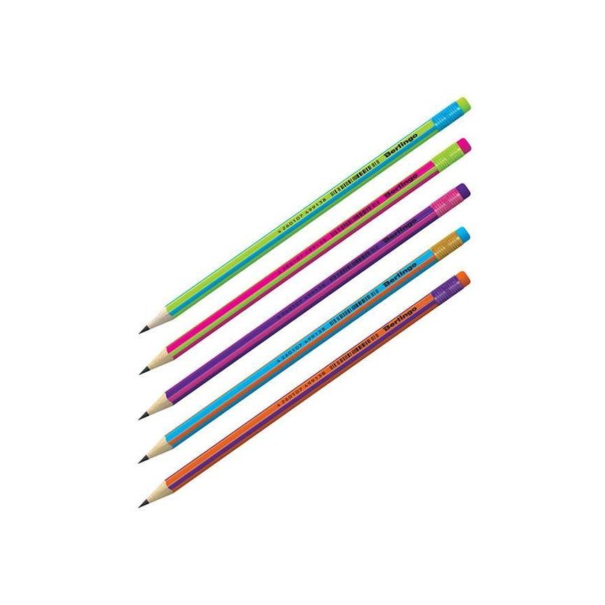 Berlingo Berlingo, Fuze pencil, colored, 72 units, with eraser – 2