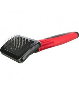 TRIXIE Soft brush, plastic. handle-metal. teeth, 7x16cm