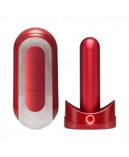 Tenga Flip Zero and Flip Warmer reusable masturbator with heater Red