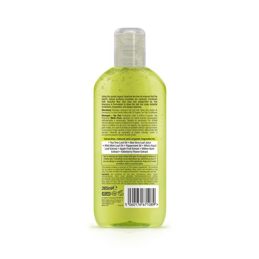 Dr Organic Tea Tree 265 ml Шампунь Унисекс – 3