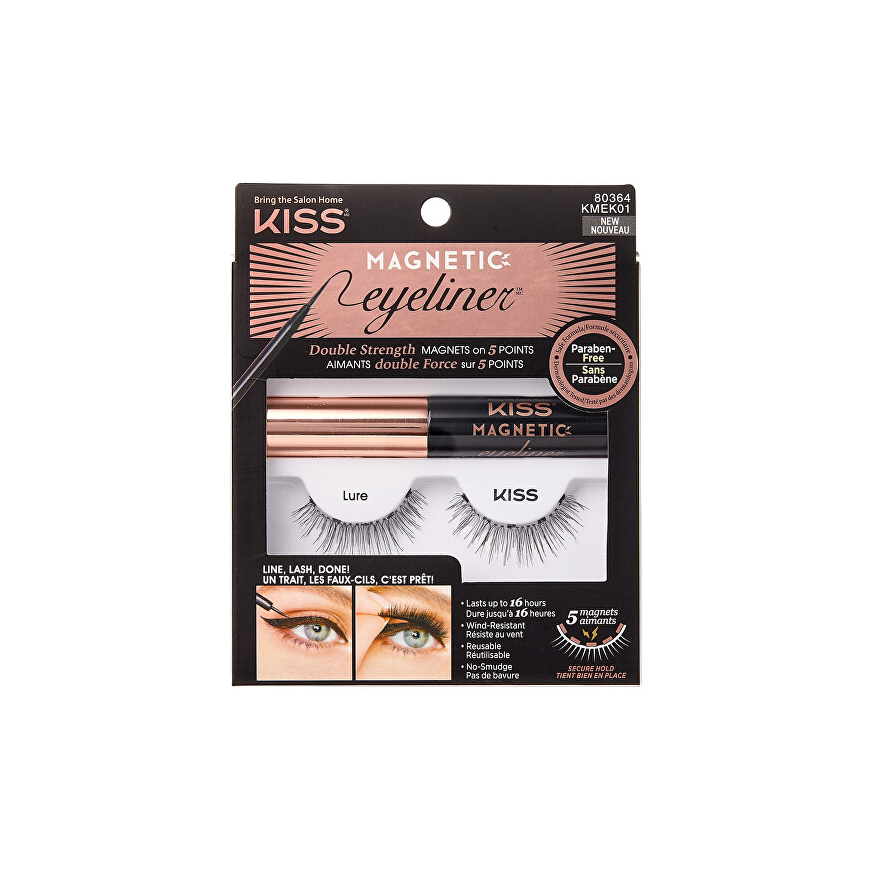 Kiss My Face Magnetic Eyeliner & Lash Kit - Magnetic false eyelashes with eyeliner