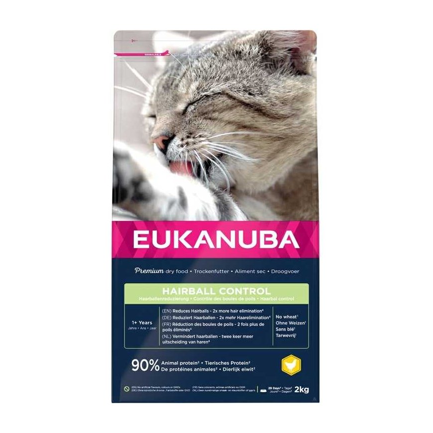 Eukanuba Euk Cat Adult Hairball Control 2kg
