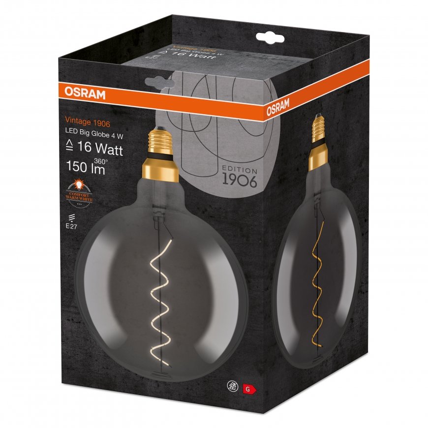 Osram Vintage 1906 LED bulb Warm comfort light 1800 K 4 W E27 G – 4