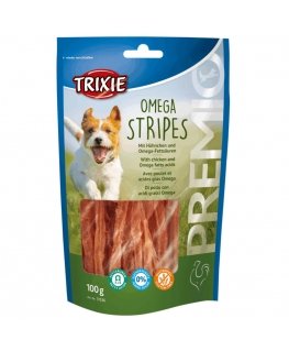 Treats for dogs : Trixie Premio Omega Stripes, chicken, 100 g.