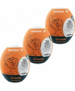 SATISFYER 3 MASTURBATOR EGGS - CRUNCHY