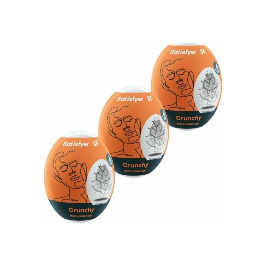 SATISFYER 3 MASTURBATOR EGGS - CRUNCHY