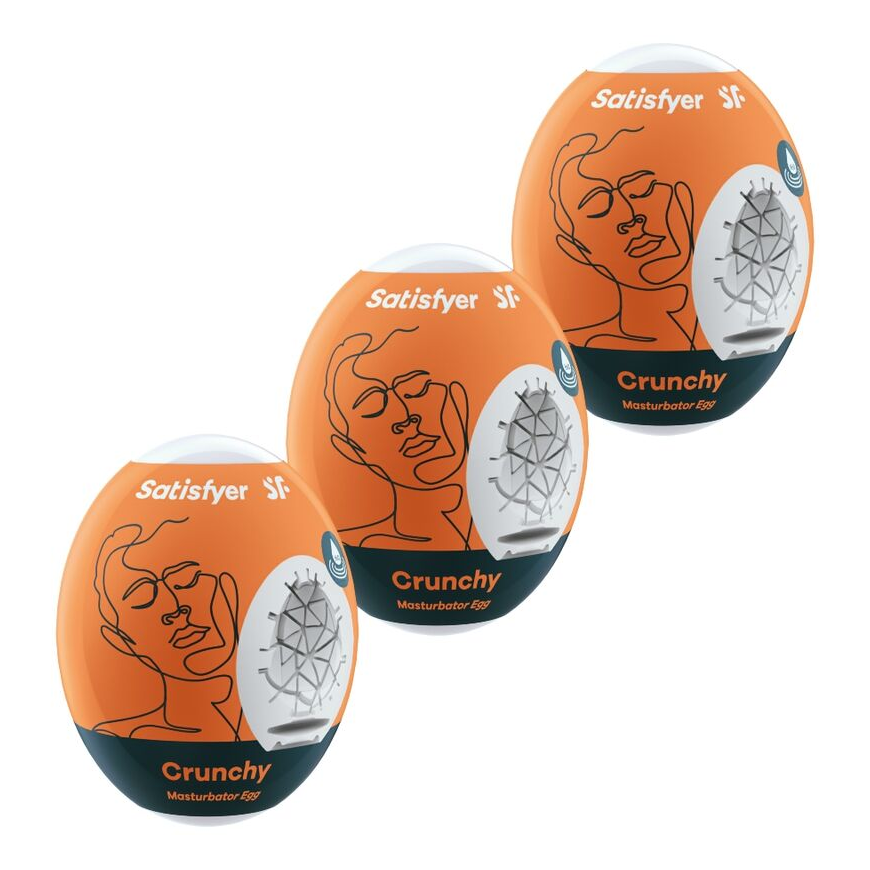 SATISFYER 3 MASTURBATOR EGGS - CRUNCHY – 3