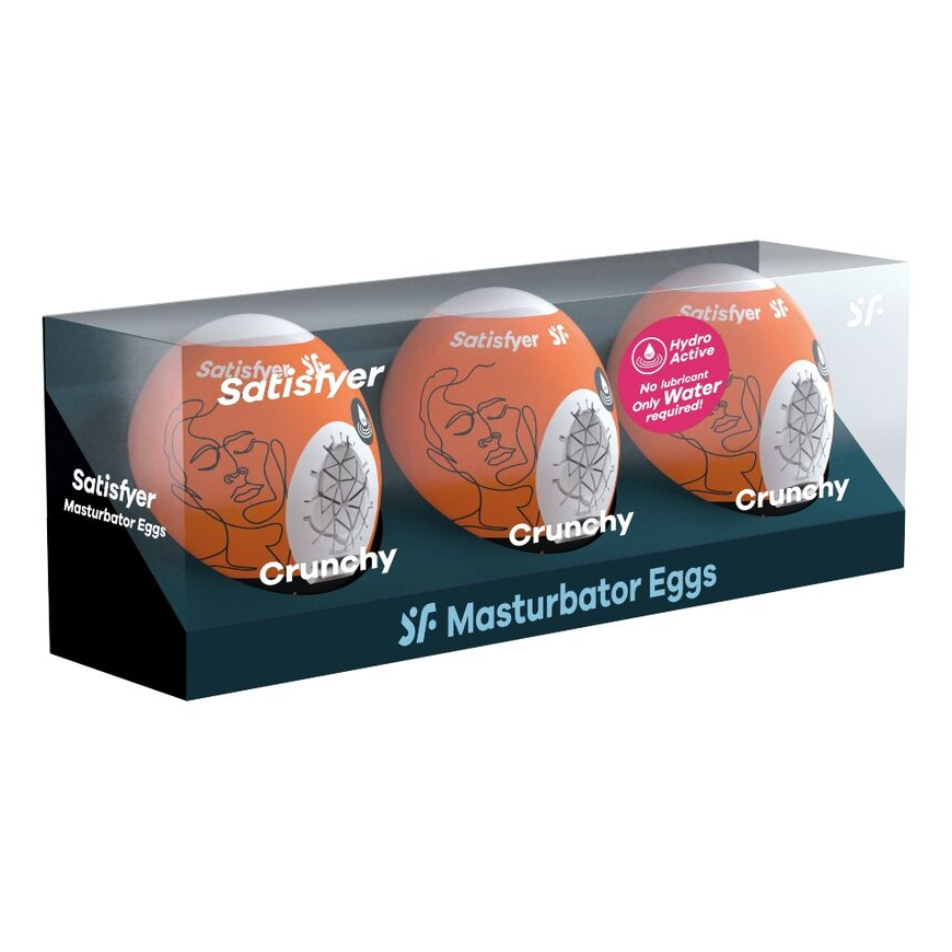 SATISFYER 3 MASTURBATOR EGGS - CRUNCHY – 4