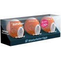 SATISFYER 3 MASTURBATOR EGGS - CRUNCHY SATISFYER 3 MASTURBATOR EGGS - CRUNCHY