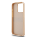 Case DKNY DKHCP14LPRTHSLP iPhone 14 Pro 6.1" pink hardcase Leather Mono Stripe & Metal Logo