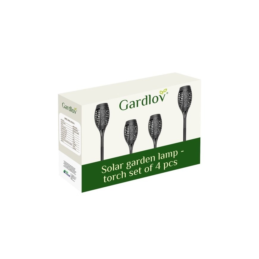 Gardlov Saulės sodo lempa - žibintuvėlis, rinkinys 4, 23560