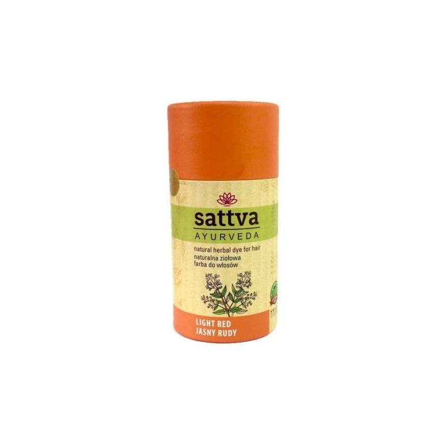 Sattva Natural Herbal Dye for Hair natūralūs žolelių plaukų dažai Raudona Light 150g