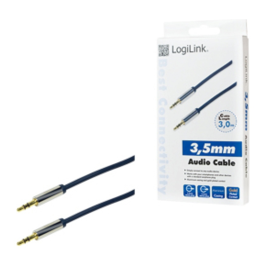 LogiLink CA10300 garso kabelis 3 m 3.5mm Mėlyna – 3