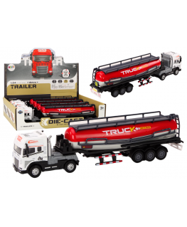 Lean Toys Truck With Trailer TIR 1:24 Car Truck Accessories Sounds Tanker