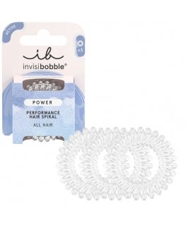 invisibobble Power Crystal Clear Matu aksesuārs Matu lente 3 pcs