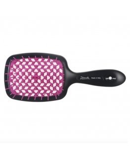 Janeke Superbrush hair straightening brush Black and fuchsia