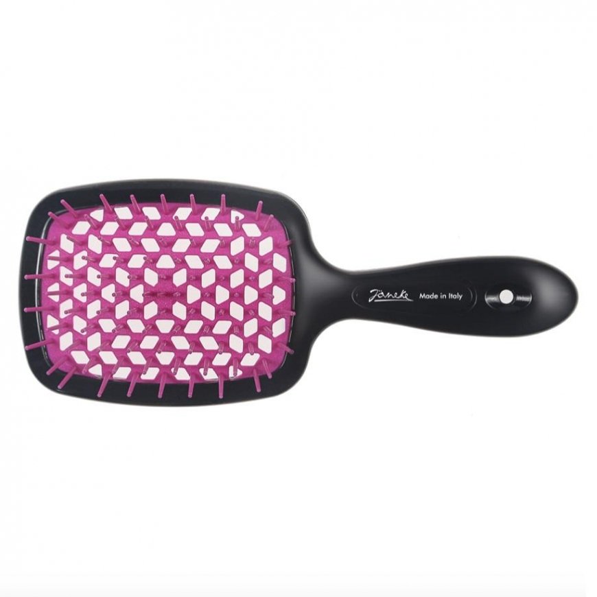 Janeke Superbrush hair straightening brush Black