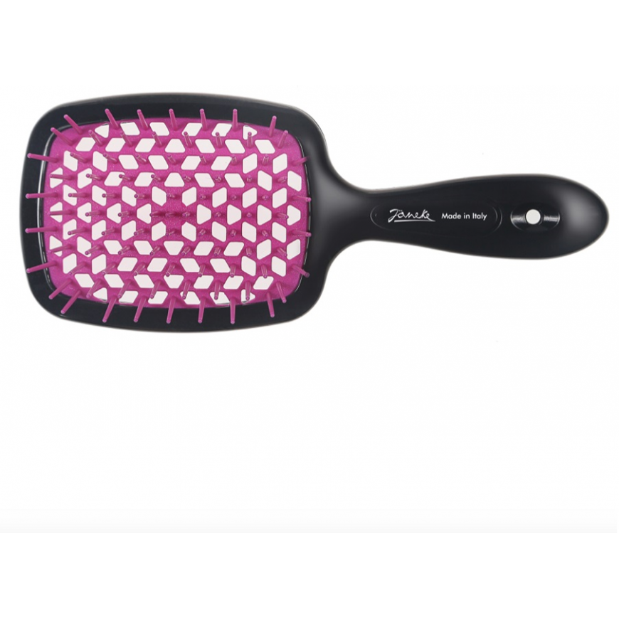Janeke Superbrush hair straightening brush Black and fuchsia – 2
