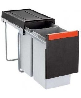 Šiukšliadėžė FRANKE, Cube 30, atidarymas ranka, 2x15l.