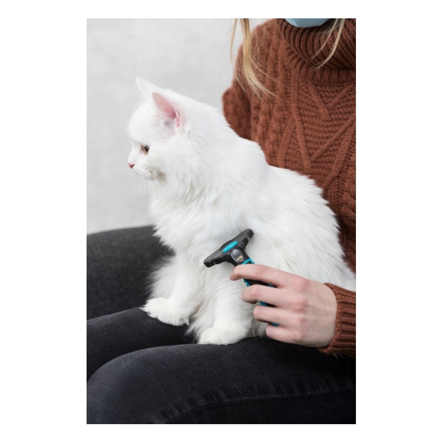TRIXIE Carding musta, Turkoosi Kissa Tiheä kampa – 3