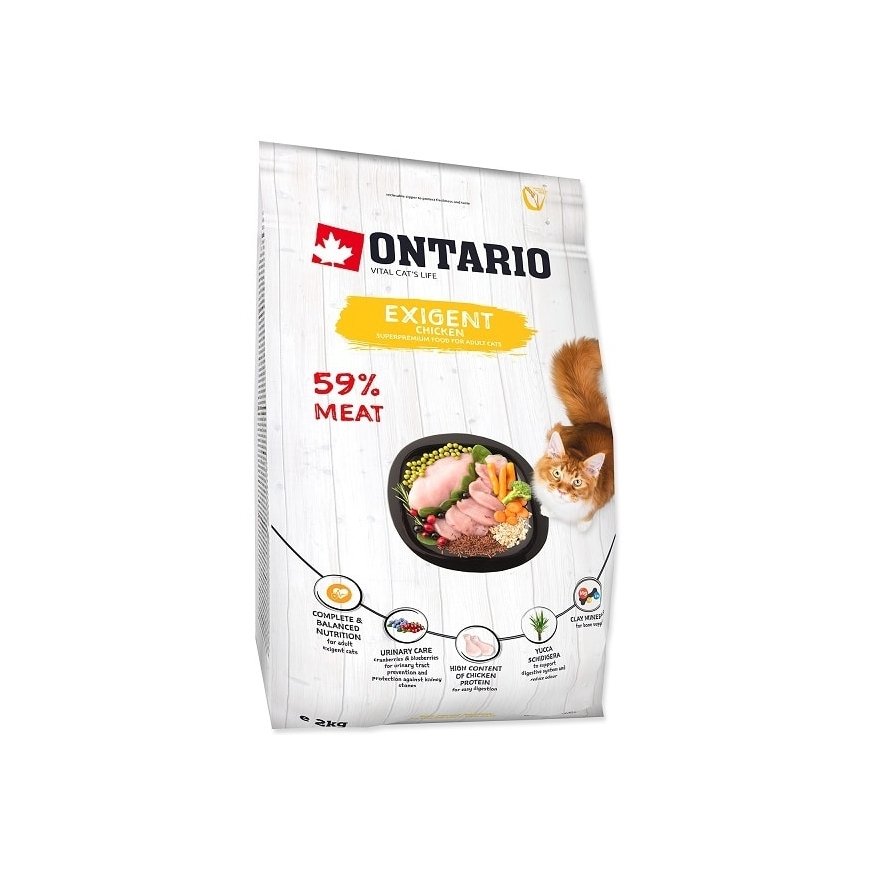 Dry cat food - Ontario Cat Exigent, 2 kg