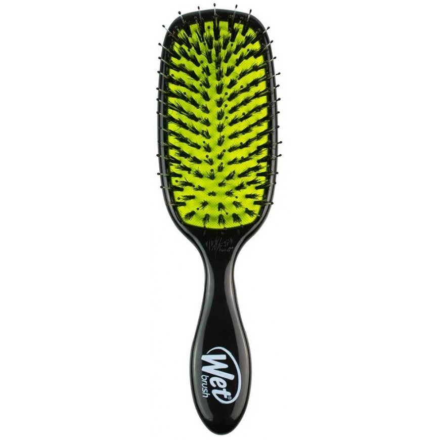WET BRUSH WETBRUSH RETAIL SHINE ENHANCER juodas plaukų šepetys su šerno šereliais – 3