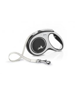 Flexi New Comfort M Tape 5 m Black Dog Retractable lead